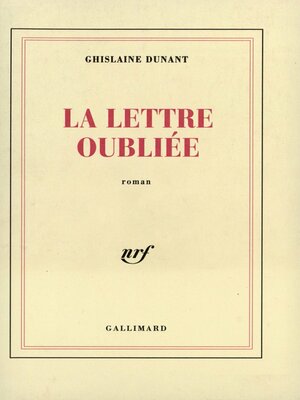 cover image of La Lettre oubliée